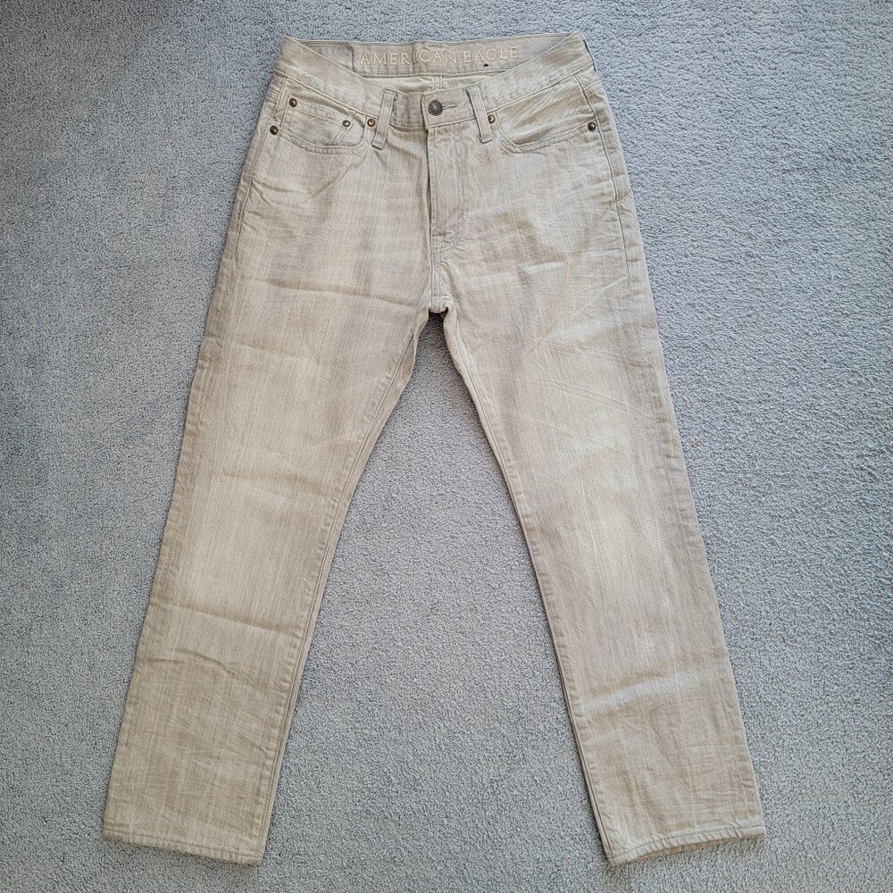 Like-new American Eagle Faded Grey Slim Straight Jeans MENS SIZE 30 x 30
